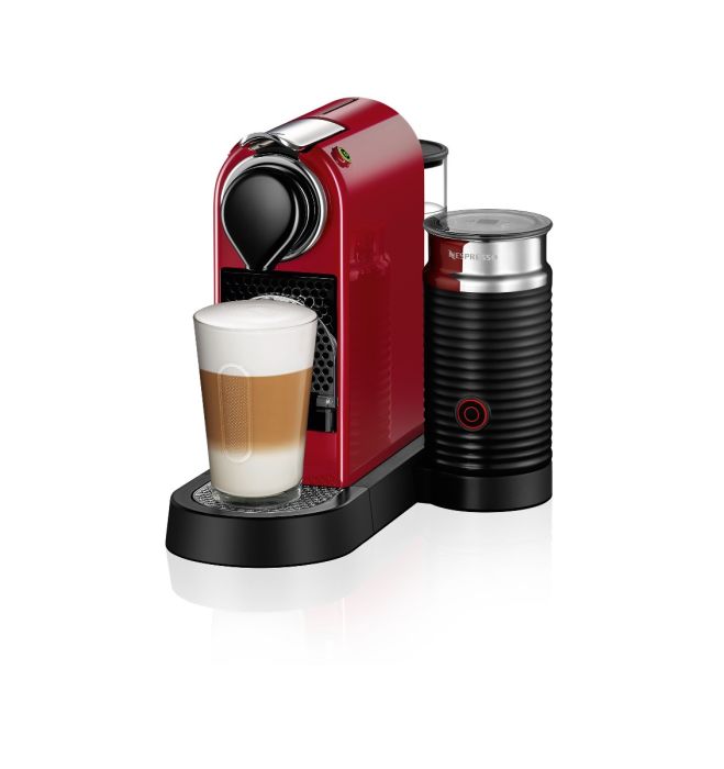 Krups Nespresso Citiz & Milk XN7615 - Cafetera de cápsulas monodosis, con  19 bares de presión, thermoblock, capacidad 1L, función automática, con  Aeroccino, color Rojo, incluye pack de bienvenida : : Hogar